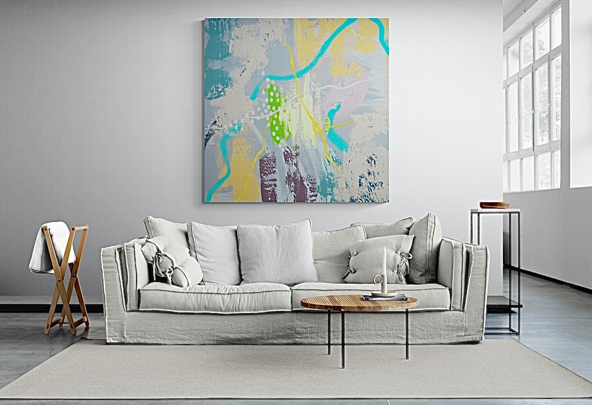 WAY MAKER 5 https://www.sophiahyunart.com/products/way-maker-1 Original Abstract Painting Synthetic Polymer on canvas 48” x 48” Unframed Hand Signed by Artist and Dated in the back Ready to hang Certificate of Authenticity